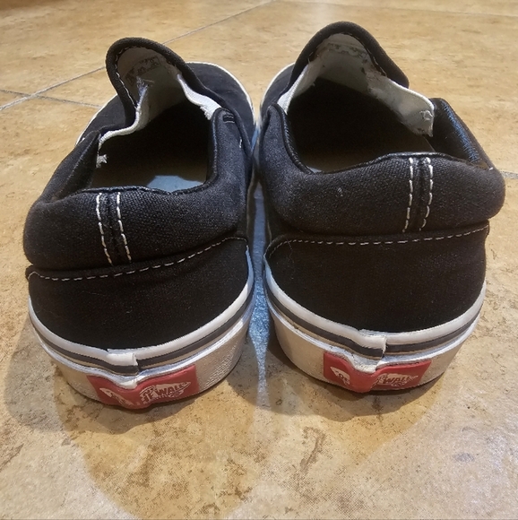 Vans Black Slip-On Size 5.5 (Big Boy) Shoes - Picture 3 of 4